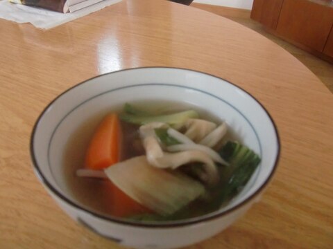 常備野菜の中華スープ